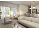 Cozy and bright living area with a large sofa and desk area, perfect for relaxing or working from home at 3072 Sw 168Th Loop, Ocala, FL 34473
