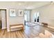 Bright and airy living room featuring neutral colors and seamless flow to other spaces at 6686 Treymont Dr, Lakeland, FL 33813