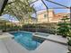 Screened-in swimming pool and hot tub offer a private oasis for relaxation and recreation at 8333 Via Verona, Orlando, FL 32836