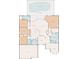The home floorplan has 4 bedrooms, 3 baths, Gathering and living rooms, and a screened pool at 10030 Chatham Oaks Ct, Orlando, FL 32836