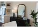 Living room dresser with mirror, lamp, and modern decor complements the stylish interior at 1010 Terrace Blvd, Orlando, FL 32803