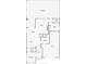 Detailed floor plan outlining the home's layout, including the kitchen, living room, and screened patio at 2676 Estuary Loop, Oviedo, FL 32765