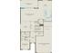 Floor plan showcasing the first floor, with a covered lanai, gathering room, flex room, and three-car garage at 3118 Norcott Dr, Davenport, FL 33837