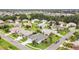 Wide aerial shot capturing the residential area with lush greenery and neatly arranged houses at 4002 Richmond Xing, Leesburg, FL 34748