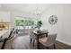Eat-in kitchen featuring a dining table, modern lighting, and backyard access at 5 Pecan Drive Crse, Ocala, FL 34472