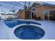 Inviting pool and spa area with screened enclosure, perfect for relaxation and outdoor entertainment at 5371 Lonesome Dove Dr, Kissimmee, FL 34746