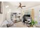 Bright office with ceiling fan, tile floors, and furniture at 1880 Lorraine Way, St Cloud, FL 34769