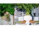 Aerial view of the property showcasing modern architecture and its surrounding landscaped yard and trees at 21 N Hampton Ave # Lot 2, Orlando, FL 32803