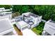 Aerial view showcasing the home's modern design, rooftop terrace, and surrounding neighborhood at 21 N Hampton Ave # Lot 2, Orlando, FL 32803