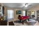 Fun game room including a pool table, large TV, and an outside view at 3188 Verbena Ct, Deltona, FL 32725