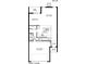 First floor plan of a two-story home with a two car garage at 3530 Rodrick Cir, Orlando, FL 32824