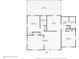 Detailed floor plan of a cozy home with two bedrooms, bathrooms, kitchen, lanai and living areas at 606 Ohio Ave, St Cloud, FL 34769