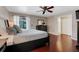 The large main bedroom has gorgeous hardwood floors and lots of space for all your furnishings at 7549 Lake Marsha Dr, Orlando, FL 32819