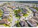 Beautiful aerial view of a neighborhood with well-maintained lawns, a cul-de-sac, and manicured trees at 7739 Graben St, Kissimmee, FL 34747