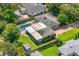 Aerial view of a private backyard with a swimming pool, patio area, and lush greenery at 927 Boardman St, Orlando, FL 32804