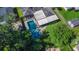 Scenic aerial shot featuring the pool, backyard layout, and surrounding greenery, offering a complete perspective at 927 Boardman St, Orlando, FL 32804