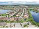 Aerial shot of the community featuring ponds and green landscaping at 10203 Henbury St, Orlando, FL 32832