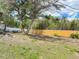Large backyard with grass, some mature trees, and view of a wooden fence at 1113 Leeward Dr, Deltona, FL 32738