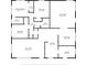 Detailed floor plan showcasing the layout of the home, including the kitchen, bedrooms, and living spaces at 1401 Canberra Ave, Orlando, FL 32806