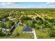 Aerial view showcasing the home's location near a waterway and surrounded by a lush landscape, with ample yard space at 19073 Sabal St, Orlando, FL 32833