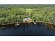 Lake view featuring sandy shore with mature trees and private docks for boating and recreation at 2633 Pickett Downs Dr, Chuluota, FL 32766