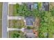 Aerial view of a single Gathering residence featuring mature trees in a neighborhood setting at 37 N Tymber Crk, Ormond Beach, FL 32174