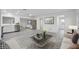 Modern living room with stainless steel appliances, and open concept feel, furnished with couch and stylish coffee table at 3927 Citadel Dr, Orlando, FL 32839