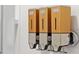This close up highlights the dispenser for body wash, shampoo and conditioner in a golden fixture at 4441 Ganesha Loop, Kissimmee, FL 34746