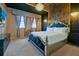 Beautiful primary bedroom with a large, plush bed, stylish decor, and ample natural light at 4441 Ganesha Loop, Kissimmee, FL 34746