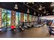 Bright gym with treadmills and stationary bikes, with brick wall and view at 454 Captiva Dr, Davenport, FL 33896