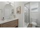 Updated bathroom with walk-in shower and a vanity at 1266 Saint Albans Loop, Lake Mary, FL 32746