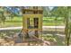 Close exterior image of treehouse showing ladder and safety net at 16758 Ne 135Th Ave, Fort Mc Coy, FL 32134