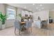 Bright dining area with a round table, gray chairs, and a large window with natural light at 2080 Ashwood Bluff Dr, Ocoee, FL 34761