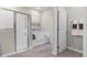 Bathroom showcasing a walk-in shower, soaking tub, and modern fixtures at 2092 Ashwood Bluff Dr, Ocoee, FL 34761