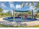 Community playground features a shade structure over play equipment and is surrounded by a walking path at 2426 Addison Creek Dr, Kissimmee, FL 34758