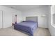 Cozy bedroom with plush carpeting, ample natural light and ensuite bath is a perfect place to unwind at 3624 Sungrove Cir, Sanford, FL 32771