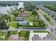 Beautiful aerial view featuring homes with pools and landscaping adjacent to a scenic lake at 3865 W Stillwood Ln, Lake Mary, FL 32746