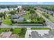 Charming neighborhood aerial view with luxury homes featuring private pools and lush landscapes at 3865 W Stillwood Ln, Lake Mary, FL 32746
