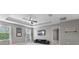 Bonus room with ceiling fan, recessed lights, two windows, and wall decor at 3865 W Stillwood Ln, Lake Mary, FL 32746