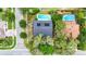 Aerial view showcases a private backyard oasis and meticulously manicured landscaping in a desirable neighborhood at 8554 Amber Oak Dr, Orlando, FL 32817