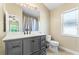 Stylish bathroom with a modern vanity and shower-tub combo at 13146 Odyssey Lake Way, Orlando, FL 32826
