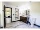 Bathroom with dual vanity and black trim at 13851 Rushing Creek Run, Orlando, FL 32824