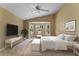 This spacious bedroom boasts a cozy bay window, perfect for reading and relaxing at 14780 Hartford Run Dr, Orlando, FL 32828