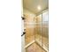 Walk-in shower featuring tile surround, glass enclosure, and updated fixtures at 206 Yellow Snapdragon Dr, Davenport, FL 33837