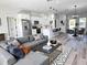 Open-concept living area with a modern kitchen, dining space, and stylish furnishings at 2336 Sw 168Th Loop, Ocala, FL 34473