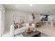 Inviting living room featuring a modern sofa, stylish decor, and an open view to the dining area at 2582 Winsome Way, Davenport, FL 33896