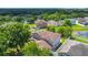 Overhead view of a house near a pond, in a neighborhood with lots of greenery at 3234 Amberley Park Cir, Kissimmee, FL 34743