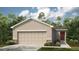 Charming single-story home with a two-car garage and a beautifully landscaped front yard at 5117 Forget Me Not Ave, Lake Hamilton, FL 33851