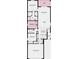 Detailed floor plan showcasing the layout of the home, including bedrooms, kitchen, and living areas at 5117 Forget Me Not Ave, Lake Hamilton, FL 33851