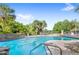 Large community pool with lush landscaping, palm trees, and a lounge area at 1325 Lake Shadow Cir # 12303, Maitland, FL 32751